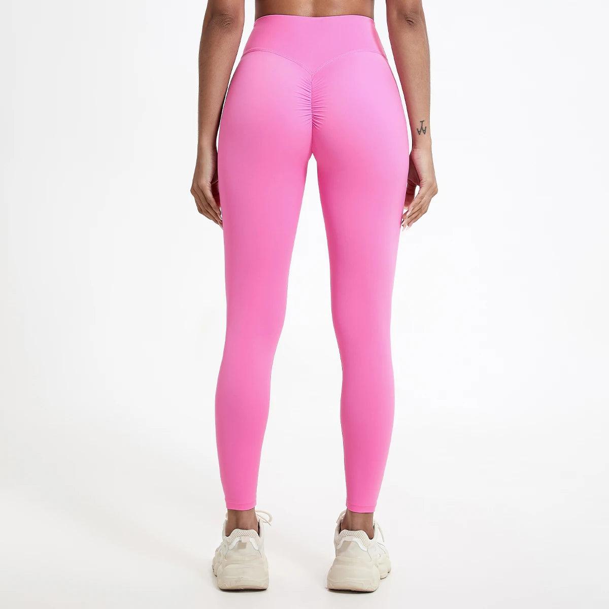 Push Up Booty High Waist Leggings - Women's Fitness & Yoga Tights - - leggings