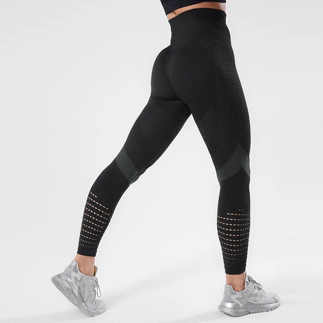 Sexy High Waist Leggings – Seamless & Sculpting Fit for Women - Black - Activewear Leggings