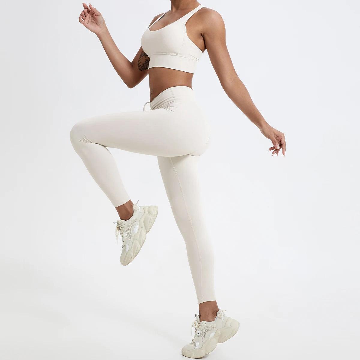 Push Up Booty High Waist Leggings - Women's Fitness & Yoga Tights - - leggings