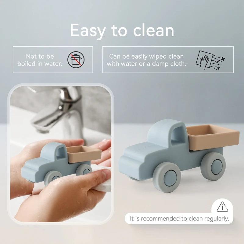 Silicone Baby Car Toy & Teether - Educational Blocks for 0-12 Months - - baby toys