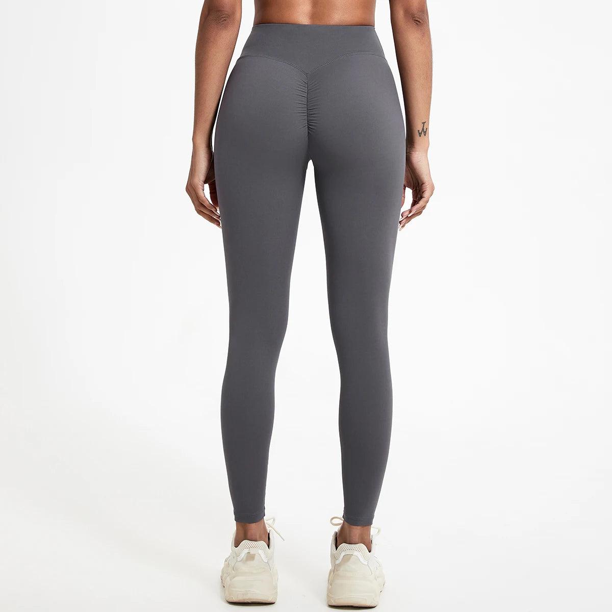 Push Up Booty High Waist Leggings - Women's Fitness & Yoga Tights - - leggings