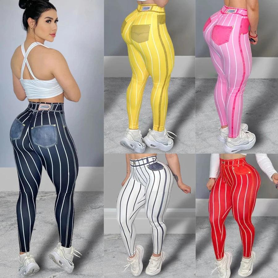 Tight Fit Push-Up Yoga Leggings – High Waist & Stylish - - Leggings