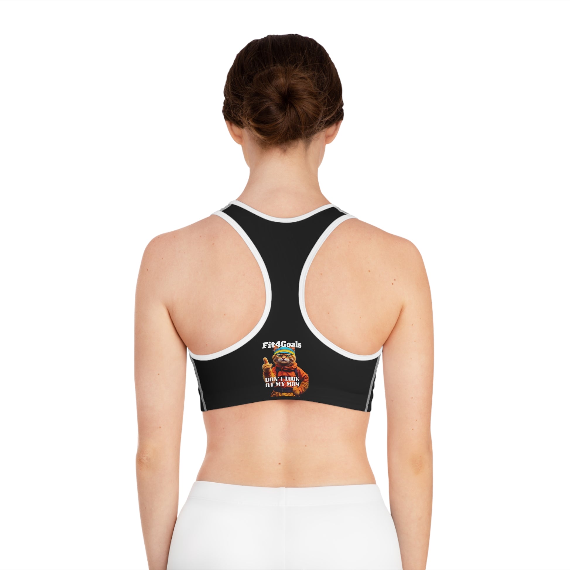 Motivational Cat Sports Bra – Fit4Goals Fitness Wear - - All Over Prints