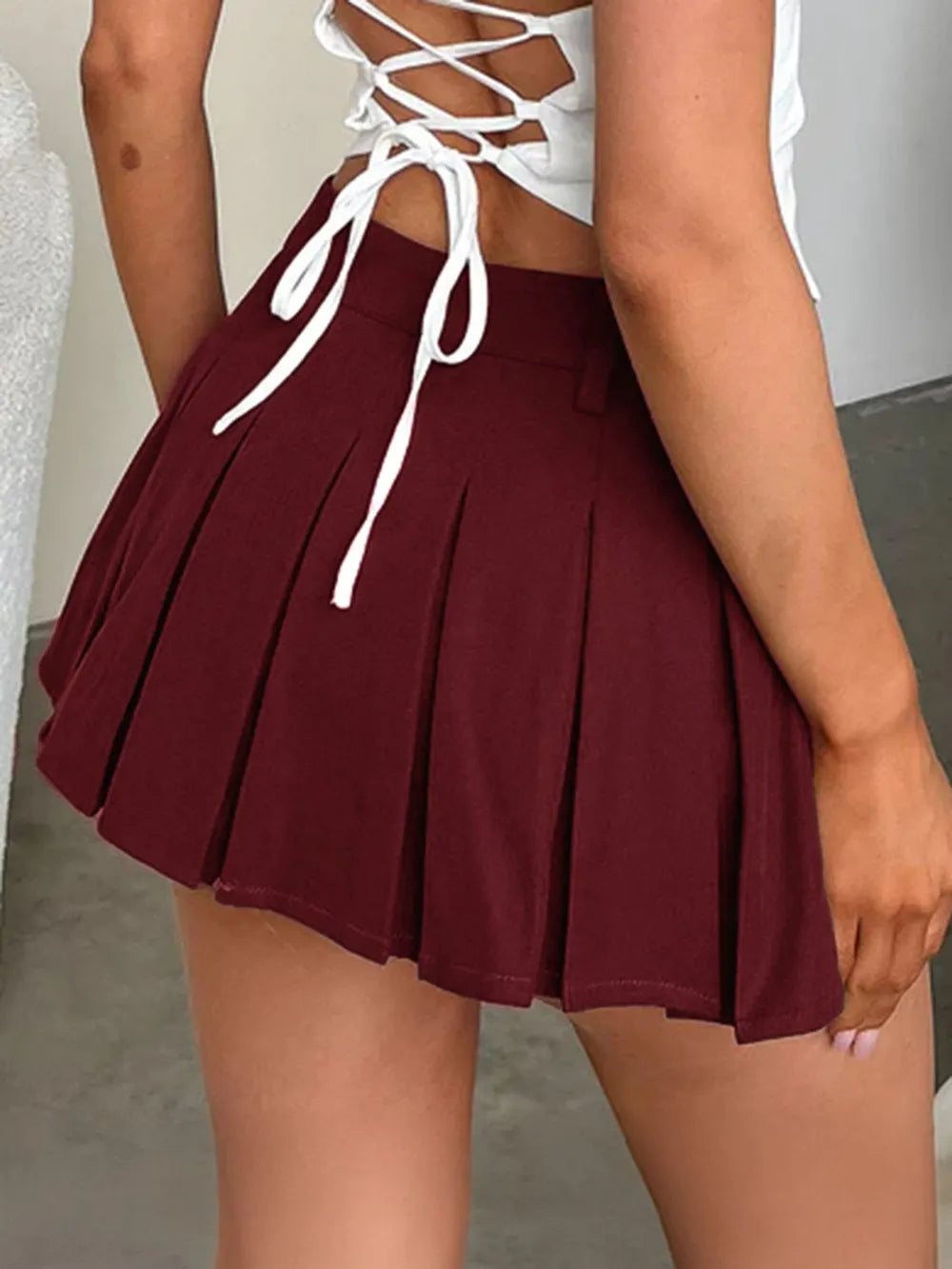 Devine Pleated Mini Skirt – Soft Movement, Bold Energy - - Mini Skirt