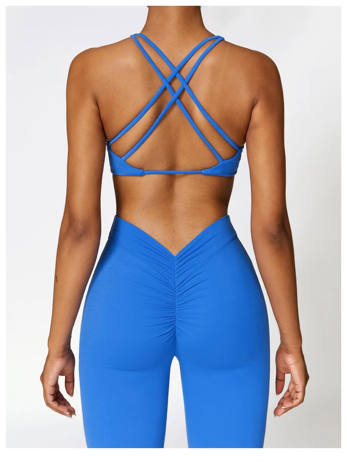 Seamless 2-Piece Yoga Set – High Waist Leggings and Sports Bra - - Leggings