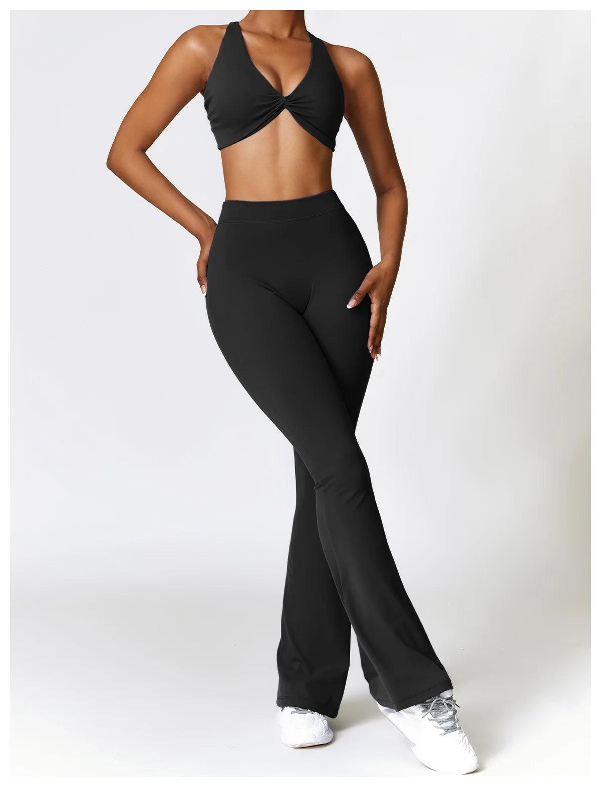 Seamless 2-Piece Yoga Set – High Waist Leggings and Sports Bra - - Leggings
