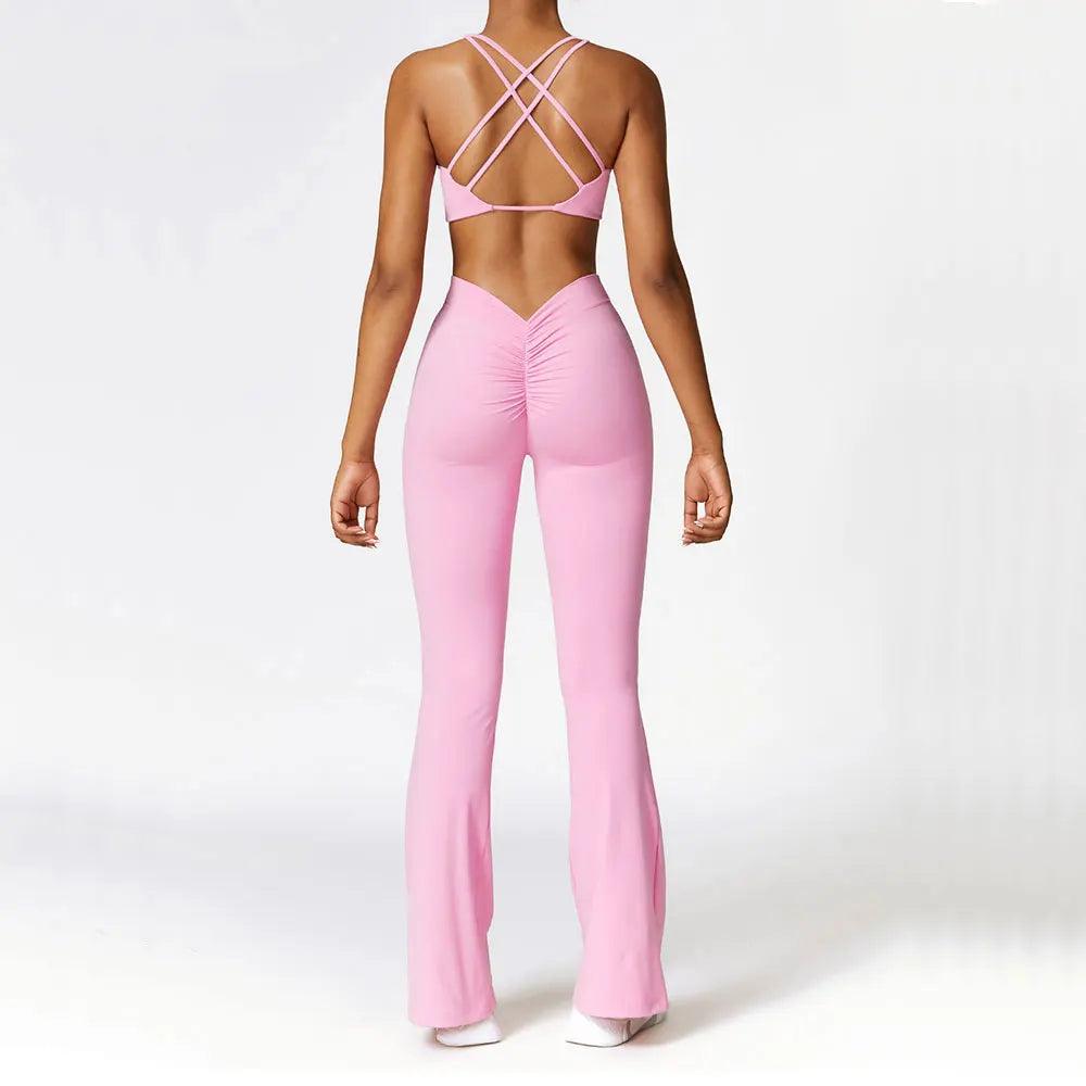 Seamless 2-Piece Yoga Set – High Waist Leggings and Sports Bra - - Leggings