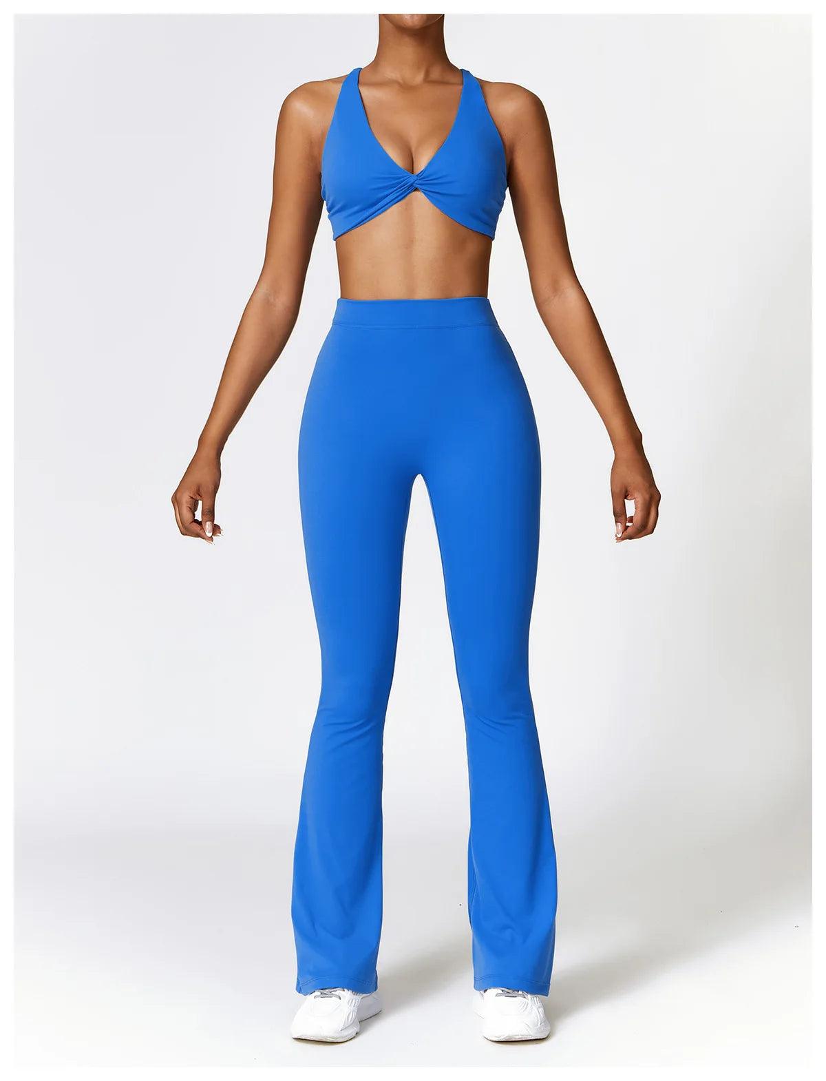Seamless 2-Piece Yoga Set – High Waist Leggings and Sports Bra - - Leggings