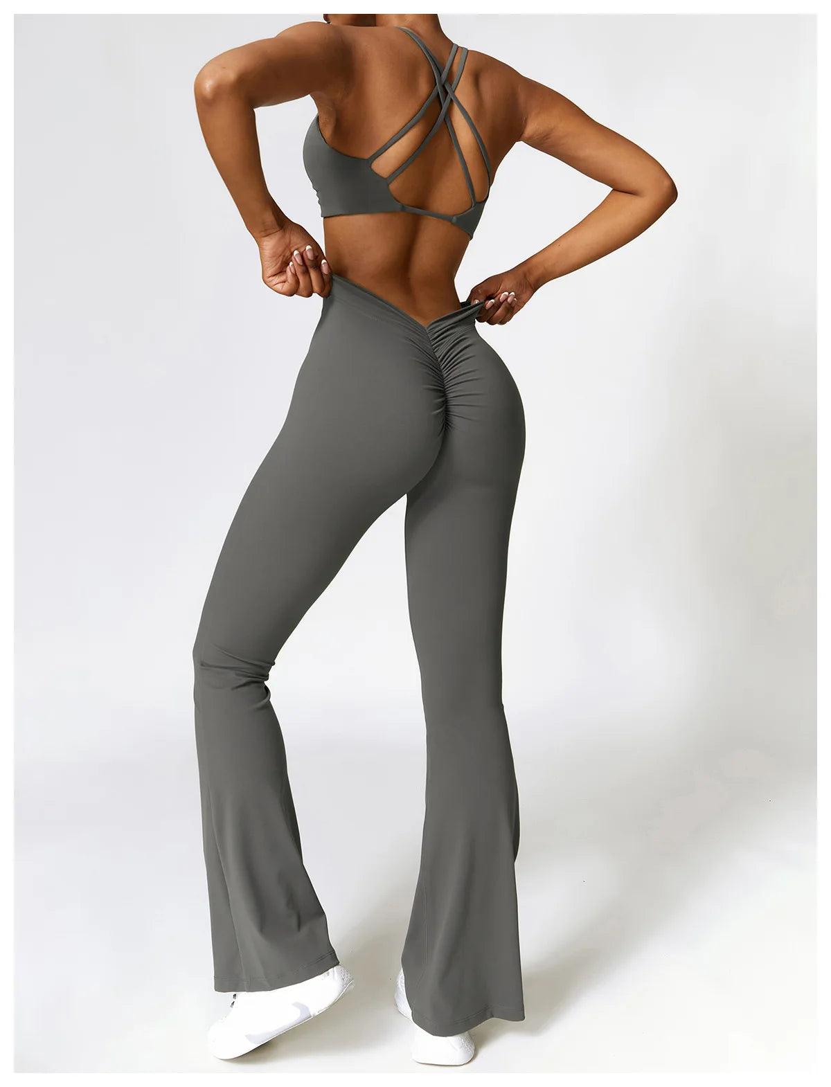 Seamless 2-Piece Yoga Set – High Waist Leggings and Sports Bra - - Leggings