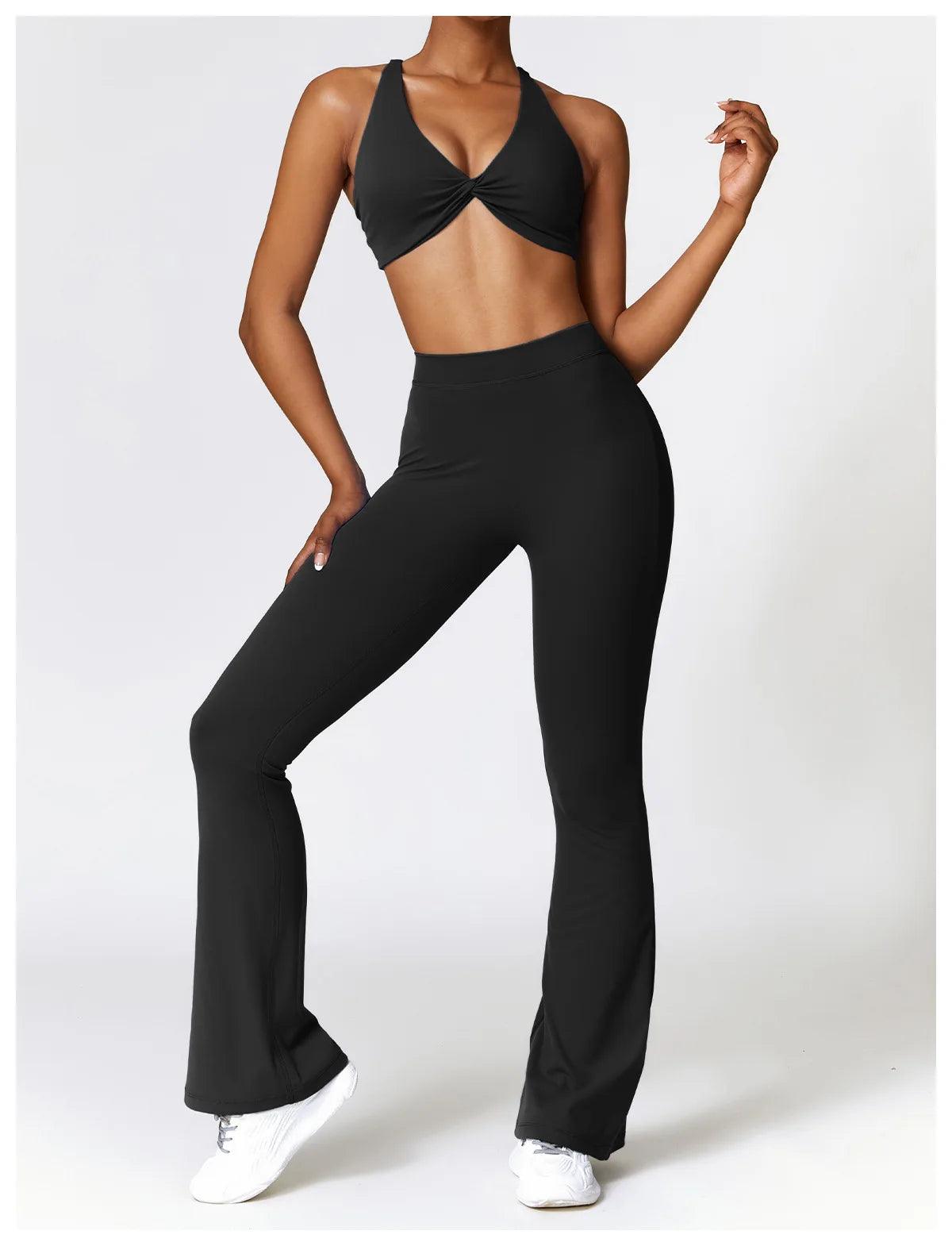 Seamless 2-Piece Yoga Set – High Waist Leggings and Sports Bra - - Leggings