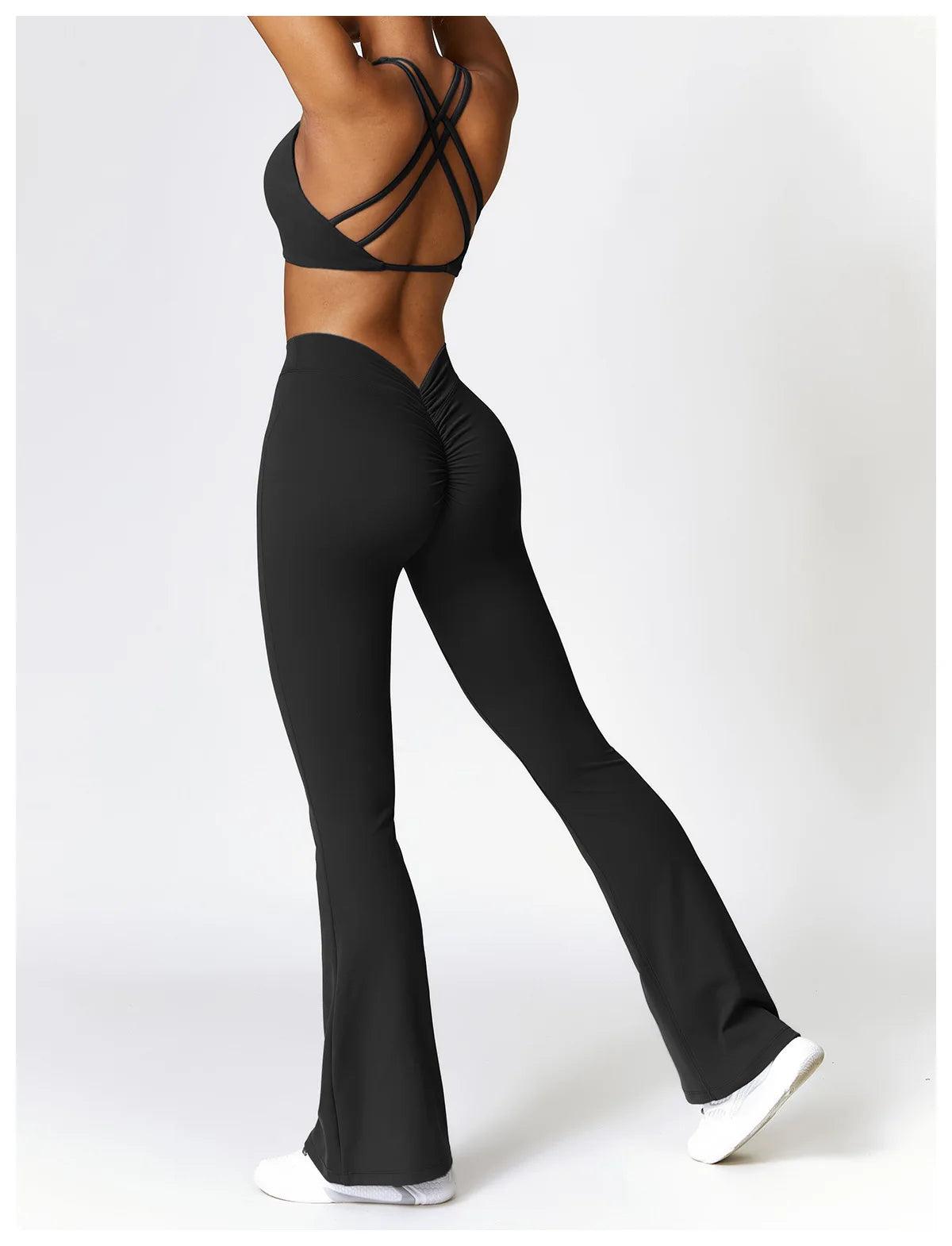 Seamless 2-Piece Yoga Set – High Waist Leggings and Sports Bra - - Leggings