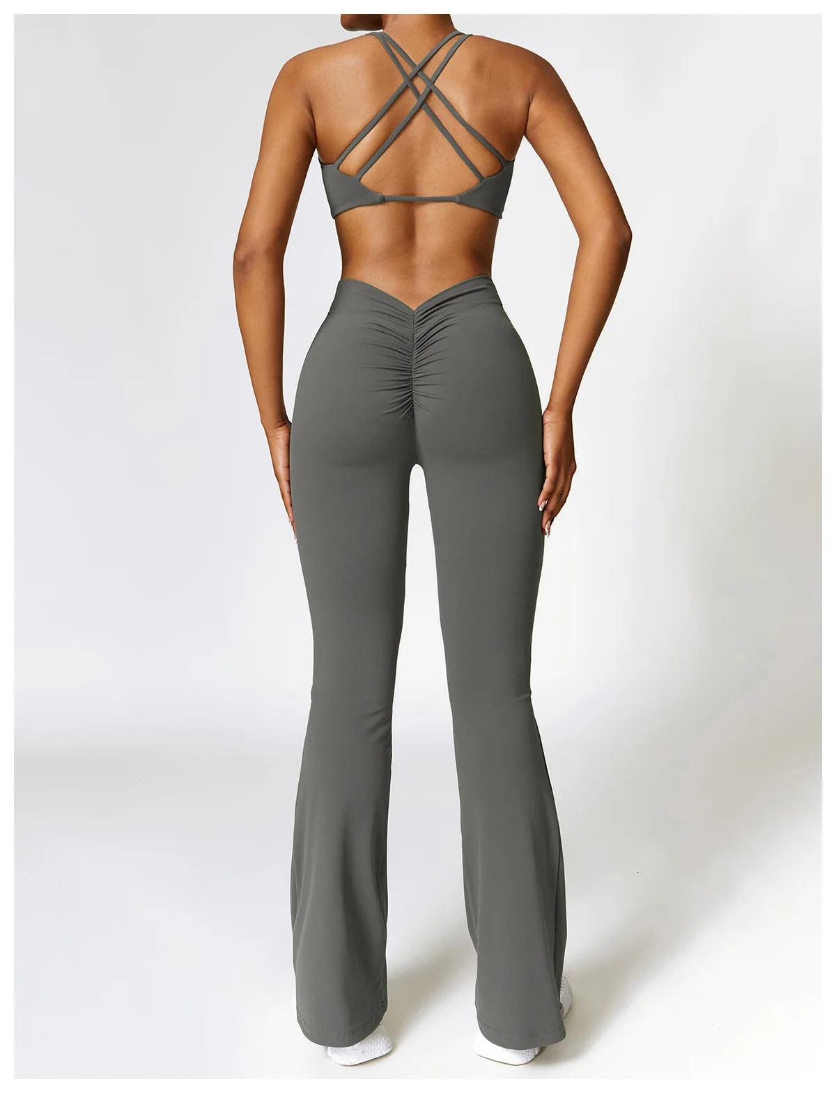 Seamless 2-Piece Yoga Set – High Waist Leggings and Sports Bra - - Leggings