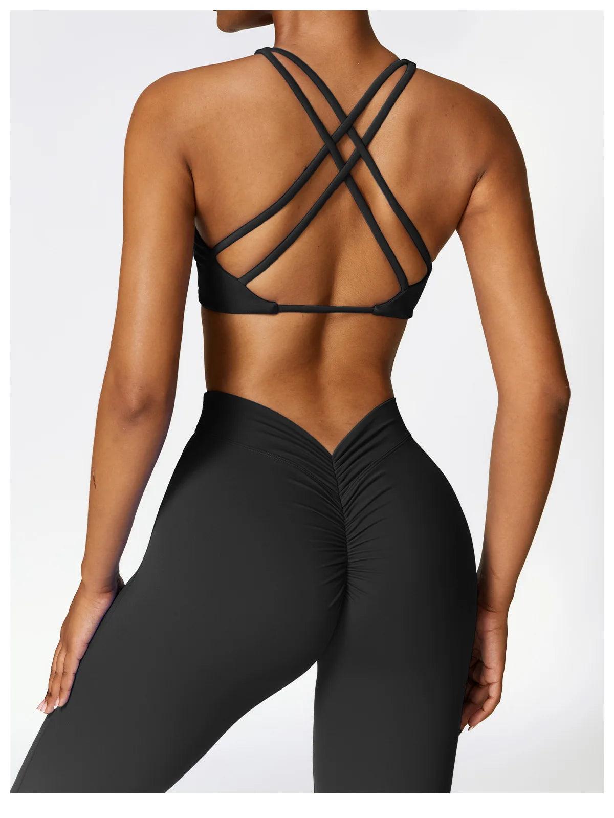 Seamless 2-Piece Yoga Set – High Waist Leggings and Sports Bra - - Leggings