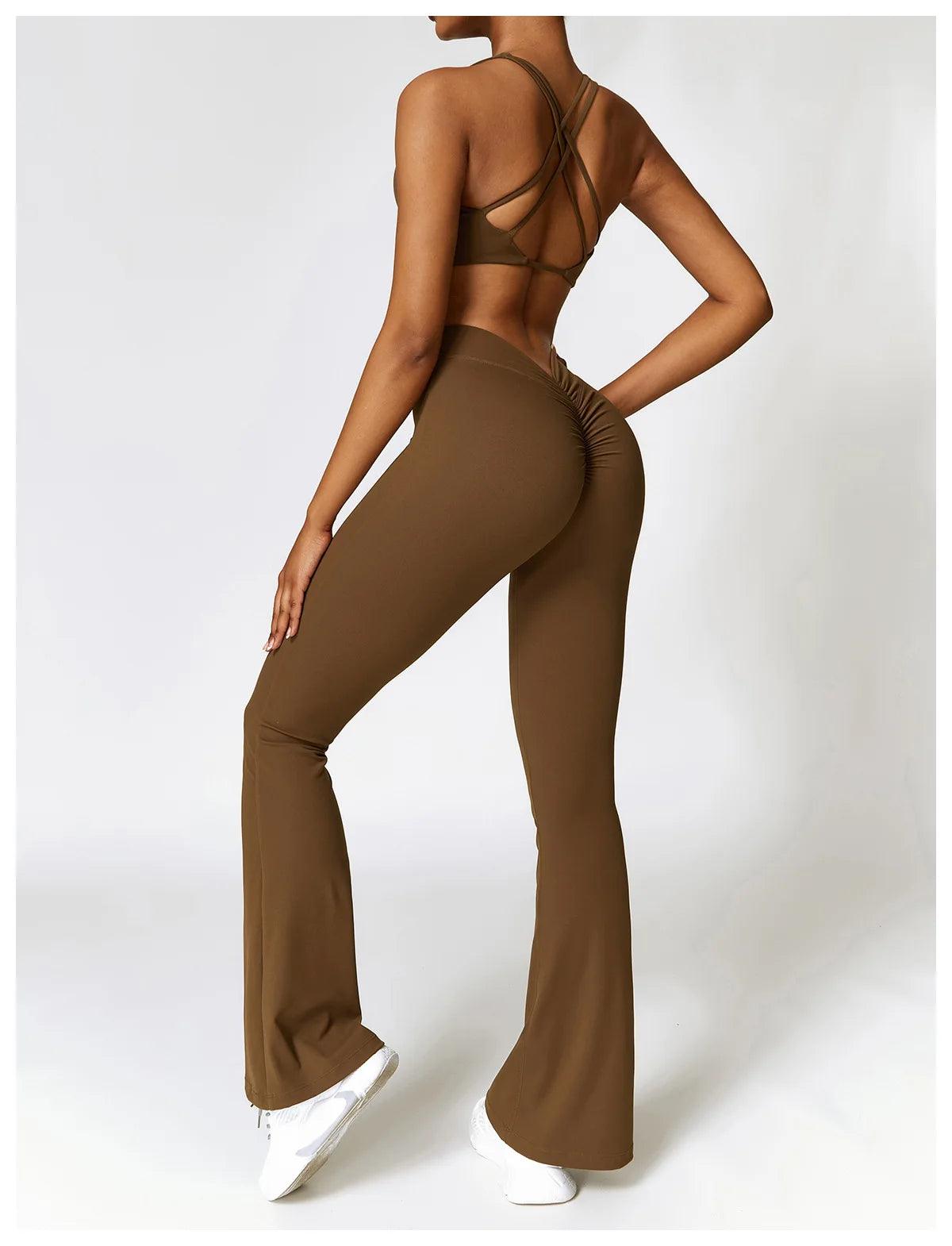 Seamless 2-Piece Yoga Set – High Waist Leggings and Sports Bra - - Leggings