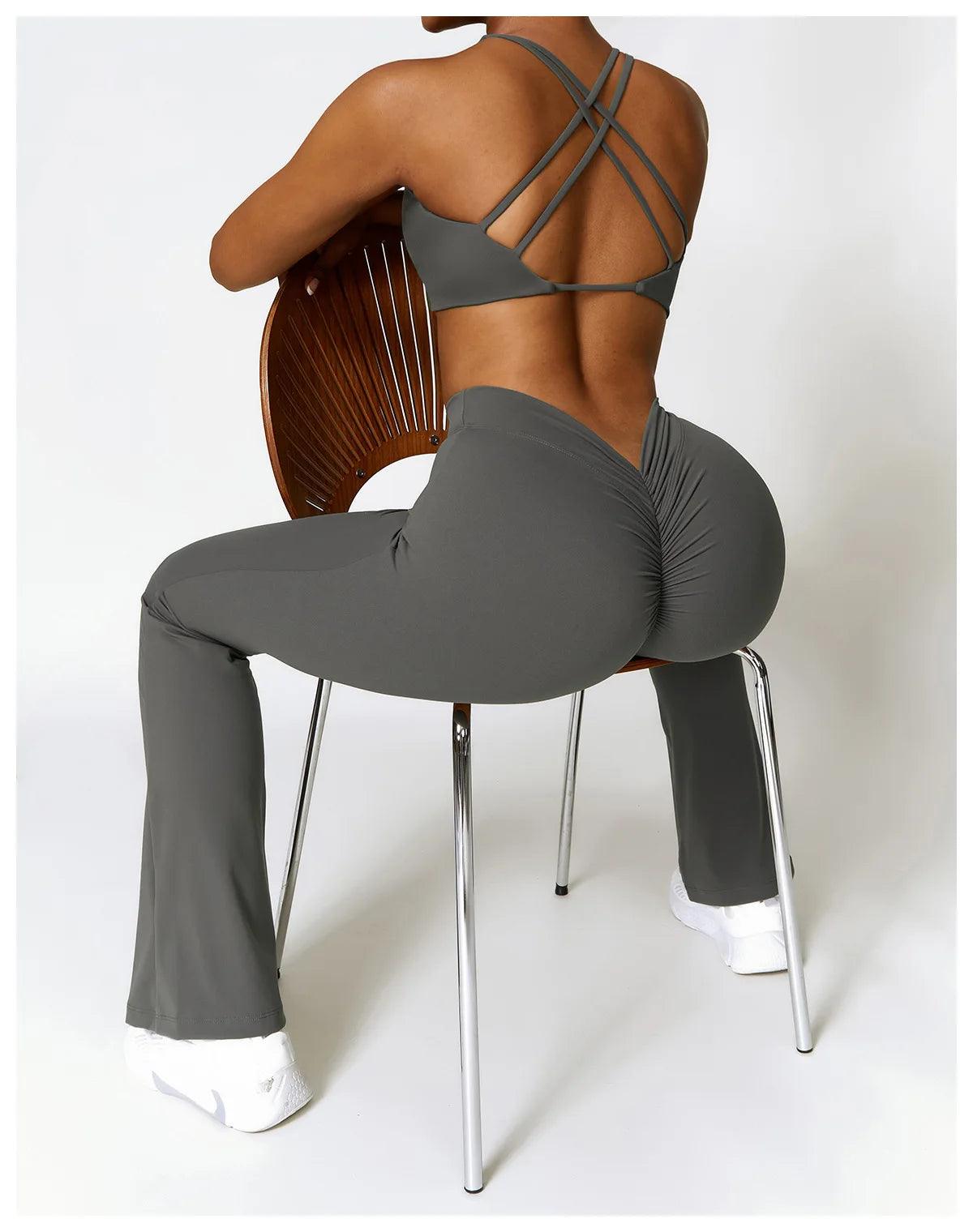 Seamless 2-Piece Yoga Set – High Waist Leggings and Sports Bra - - Leggings