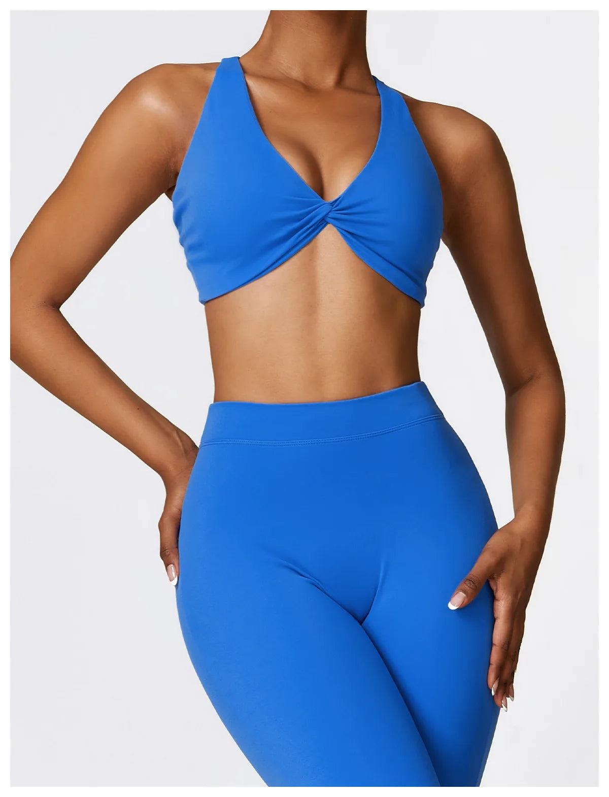 Seamless 2-Piece Yoga Set – High Waist Leggings and Sports Bra - - Leggings
