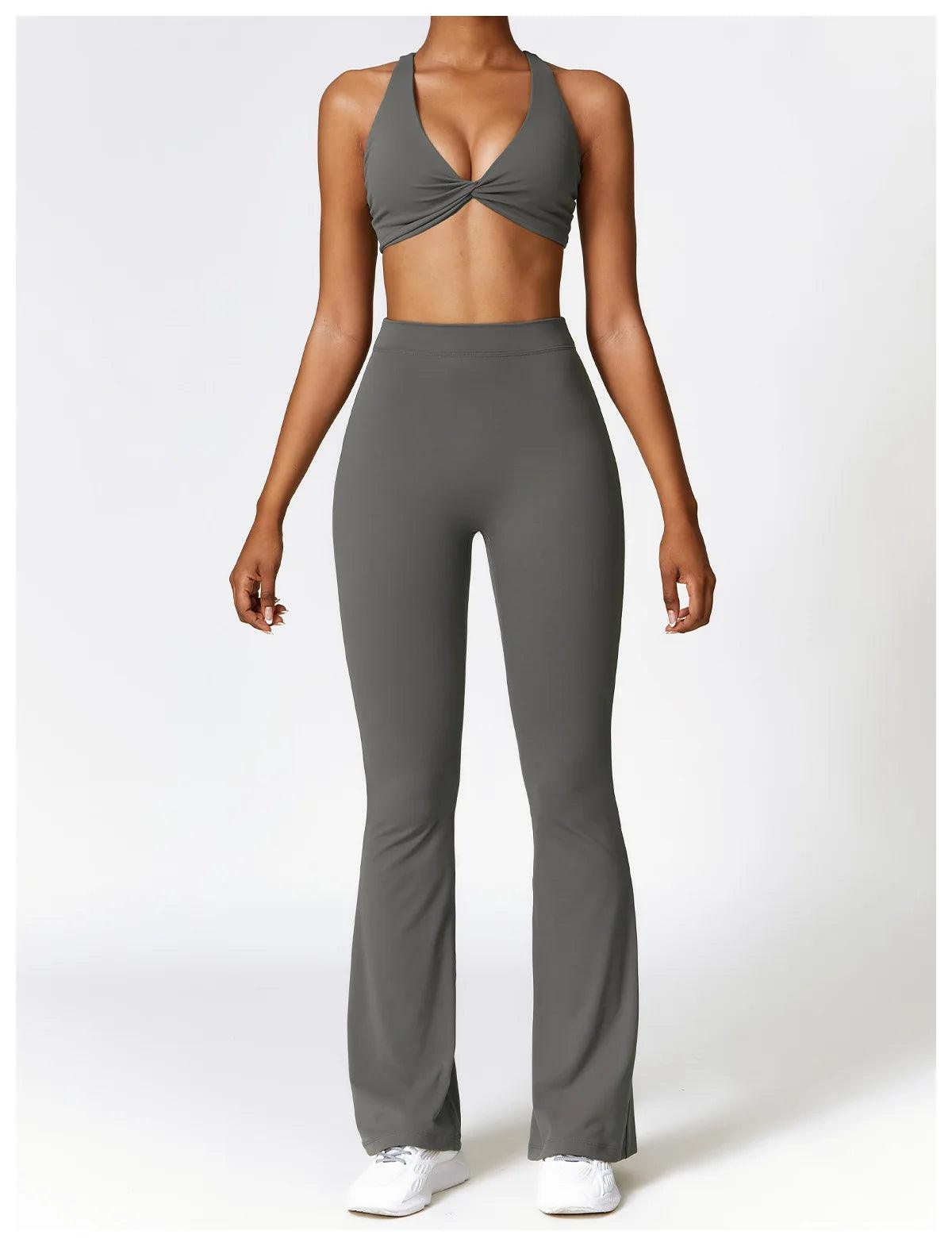 Seamless 2-Piece Yoga Set – High Waist Leggings and Sports Bra - - Leggings