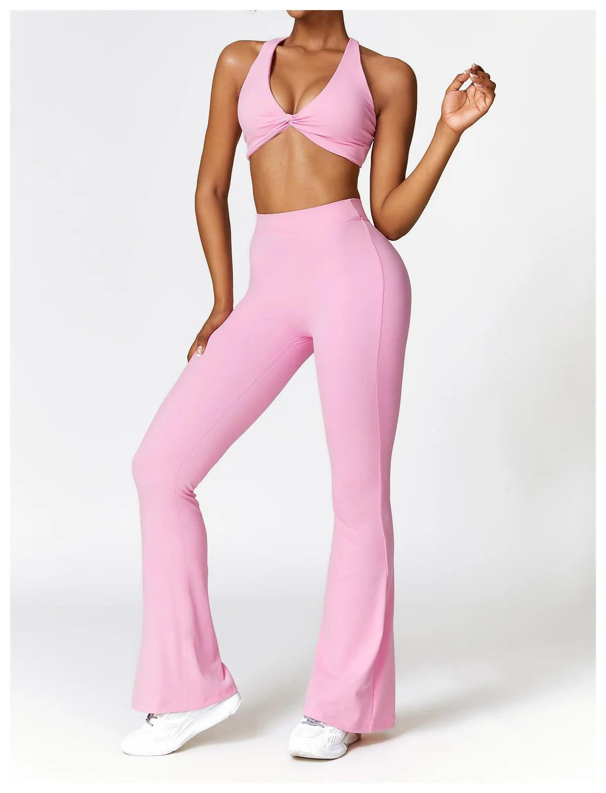 Seamless 2-Piece Yoga Set – High Waist Leggings and Sports Bra - - Leggings
