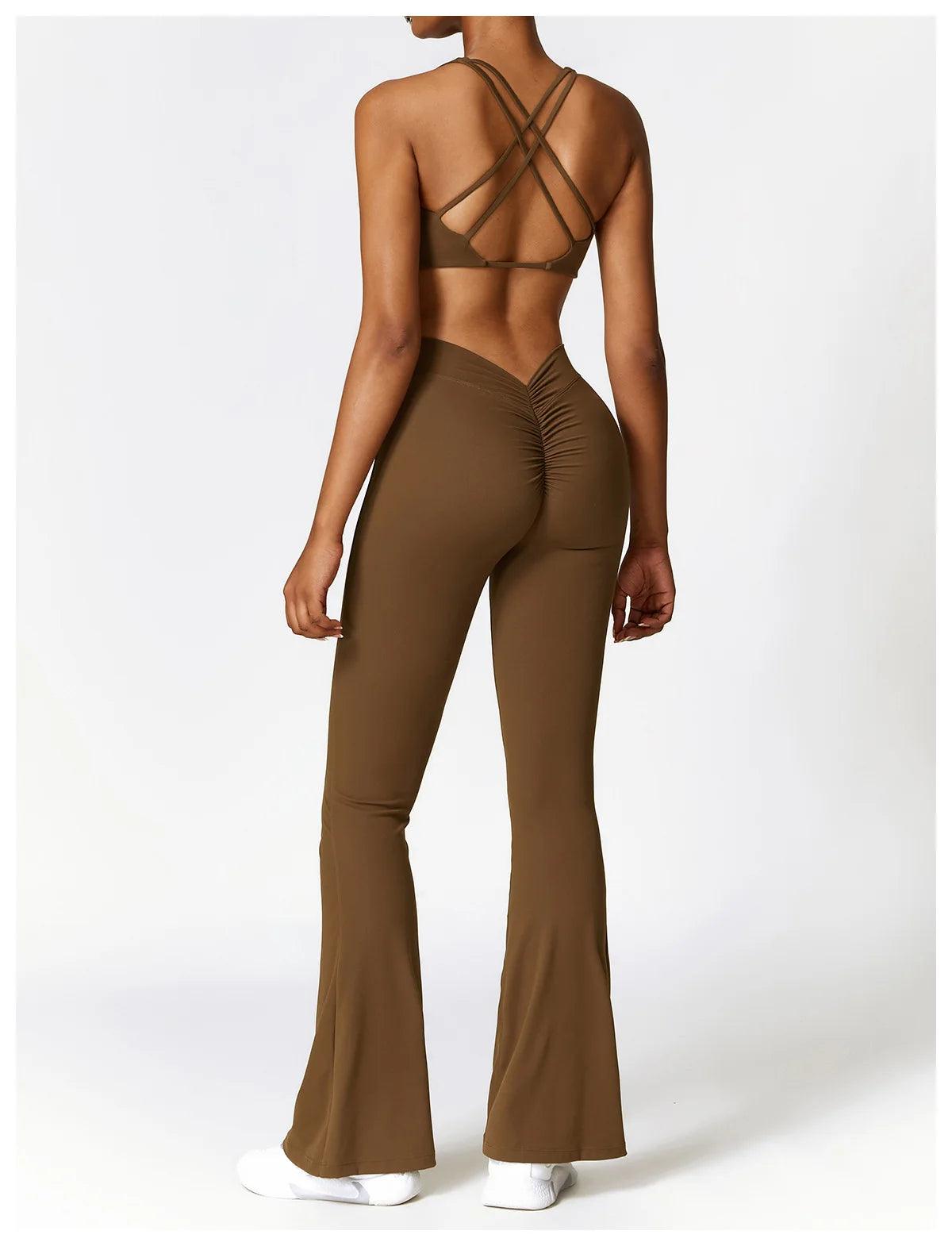 Seamless 2-Piece Yoga Set – High Waist Leggings and Sports Bra - - Leggings